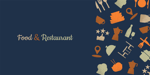 Food and restaurant background.