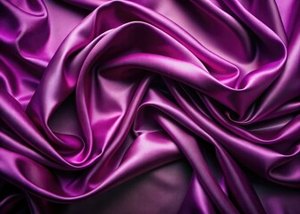 Fototapeta premium Dark Magenta Purple Silk Satin Banner - Luxury Christmas/Valentine Flat Lay
