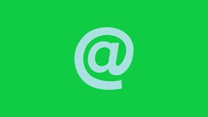 An '@' symbol graphic on a green background, ideal for representing email communication and internet usage in digital designs.