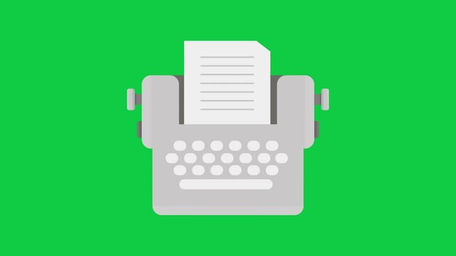 A vintage typewriter displayed on a green background, representing classic writing tools, creativity, and literary inspiration for professional or creative projects.
