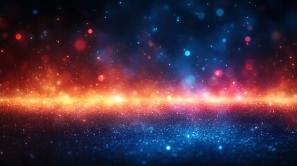 Fototapeta premium Glittering Red and Blue Abstract Background