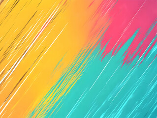 Abstract Background of Yellow, Pink, Teal