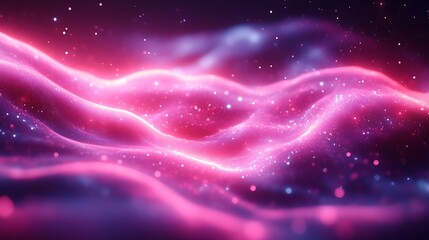 Obraz premium Abstract Pink And Purple Glowing Waves Of Light