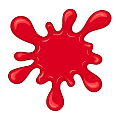 red spot on white background vector image