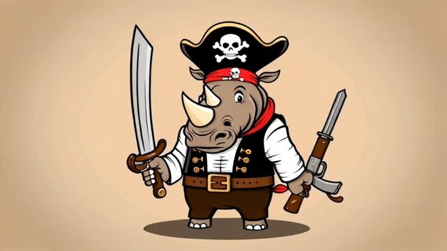 cartoon knight with sword and gun