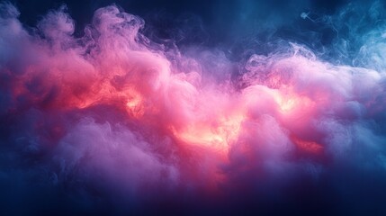 Obraz premium Pink and purple swirling clouds in a sunset sky
