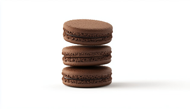 macaroons isolated on white background