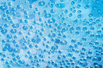 water drops on blue background
