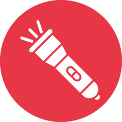 Flashlight glyph circle icon
