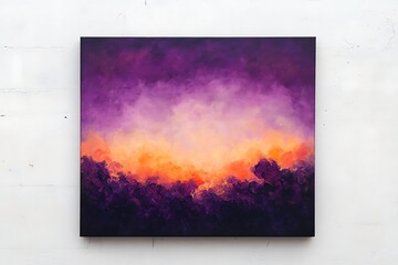 fluid abstract art with shades of purple, gold, and orange creating depth 