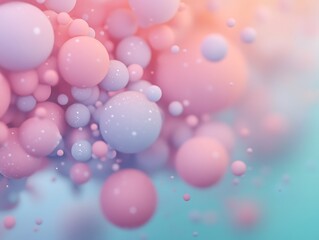 3D metaballs in soft, glowing pastel shades with smooth, abstract shapes 