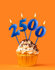 Candle number 2500 - Number of followers or likes