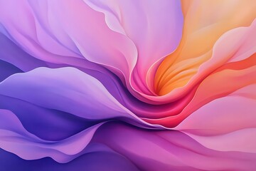 Obraz premium fluid abstract art with pink, purple, and gold swirls blending into each other 