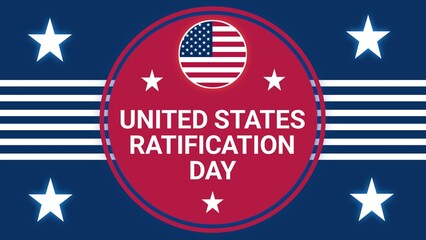 United States Ratification Day web banner design illustration 