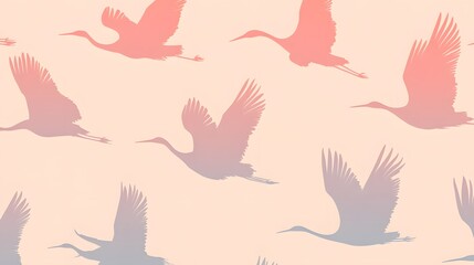 Obraz premium Graceful Crane Silhouettes