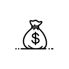 Obraz premium money bag with dollar sign icon