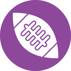 Rugby Ball glyph circle icon