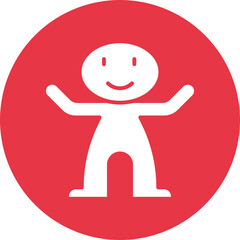 Mascot glyph circle icon