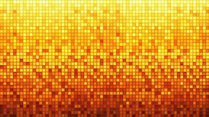Obraz premium A Vibrant Orange and Yellow Mosaic Background With Subtle Gradient Tones and Glowing Square Shapes