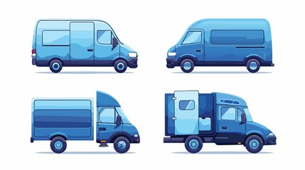 Naklejka premium Professional Blue Delivery Logos and Symbols for Branding Projects