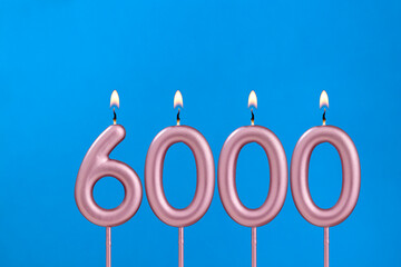 Candle number 6000 - Number of followers or likes