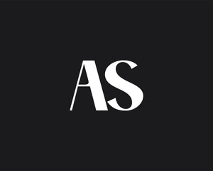 creative letter AS logo design template for company