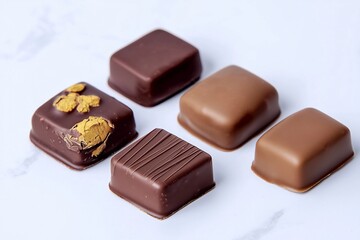 Exquisite Chocolate Confections in Sleek Studio Showcase for Premium Gourmet Treats