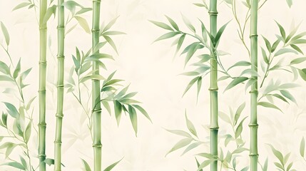 Fototapeta premium Serene Bamboo Forest Landscape