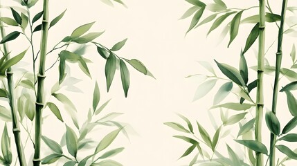 Fototapeta premium Serene Bamboo Forest Landscape