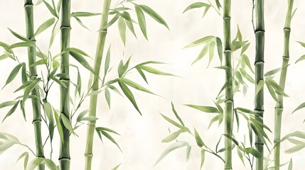 Obraz premium Serene Bamboo Forest Landscape