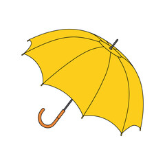 kids drawing vector illustration umbrella cartoon isolated