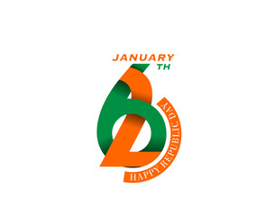 26 January Indian Republic day concept. Vector Illustration.