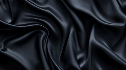 Fototapeta premium Dark Draped Fabric Smooth Elegant Texture Background