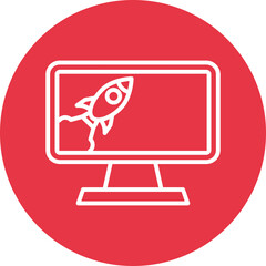 Product Demo line circle icon