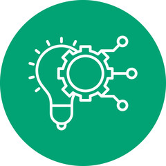 Disruptive Innovation line circle icon