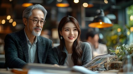 Restaurant Meeting: Business Discussion and Planning