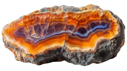 beautiful agate top view isolated on white background