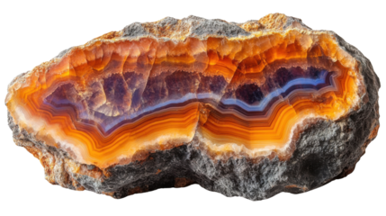 beautiful agate top view isolated on white background