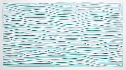 Obraz premium Abstract Aqua Waves Textured Art Piece