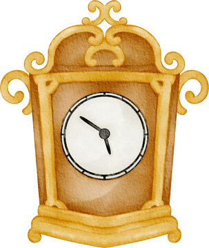 watercolor pendulum clock