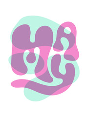 May word bold handmade typography for apparel design and more, colorful bold lettering.