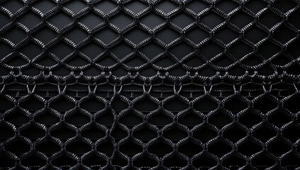 Fototapeta premium Intricate patterns weave together in a mesmerizing black backdrop, creating a stunning interplay of shapes and shadows that evoke a sense of mystery and depth