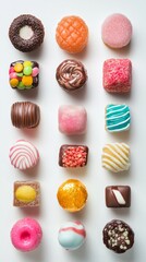 Obraz premium A Colorful Array of Exquisite Confectionery Delights: An Artistic Feast for the Eyes and Palate