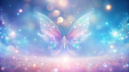 Enchanted Glitter Butterfly Wings in a Dreamlike Setting