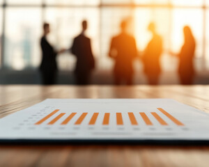 team discusses financial strategies with focus on growth charts