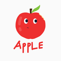 a red apple design vector