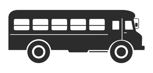 Bus silhouette icon vector illustration