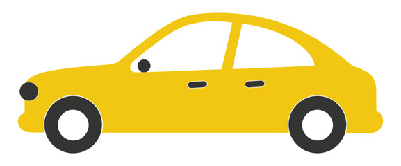 Minimalist TAXI Logo with Yellow Car Silhouette