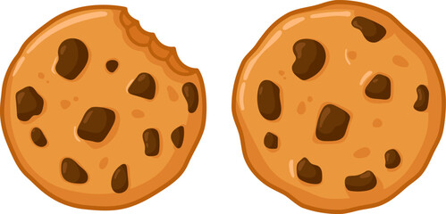 Delicious Chocolate Chip Cookies Illustration