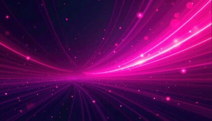 Fototapeta premium Intense magenta light streaks, radiating energy, luminescence, art, flare